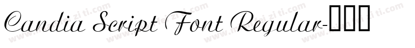 Candia Script Font Regular字体转换